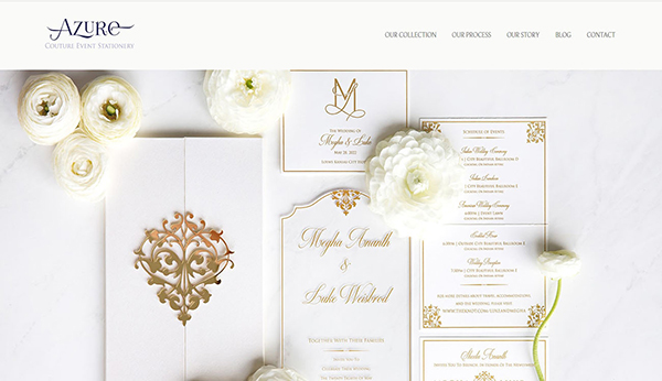 Azure Couture Event Stationery